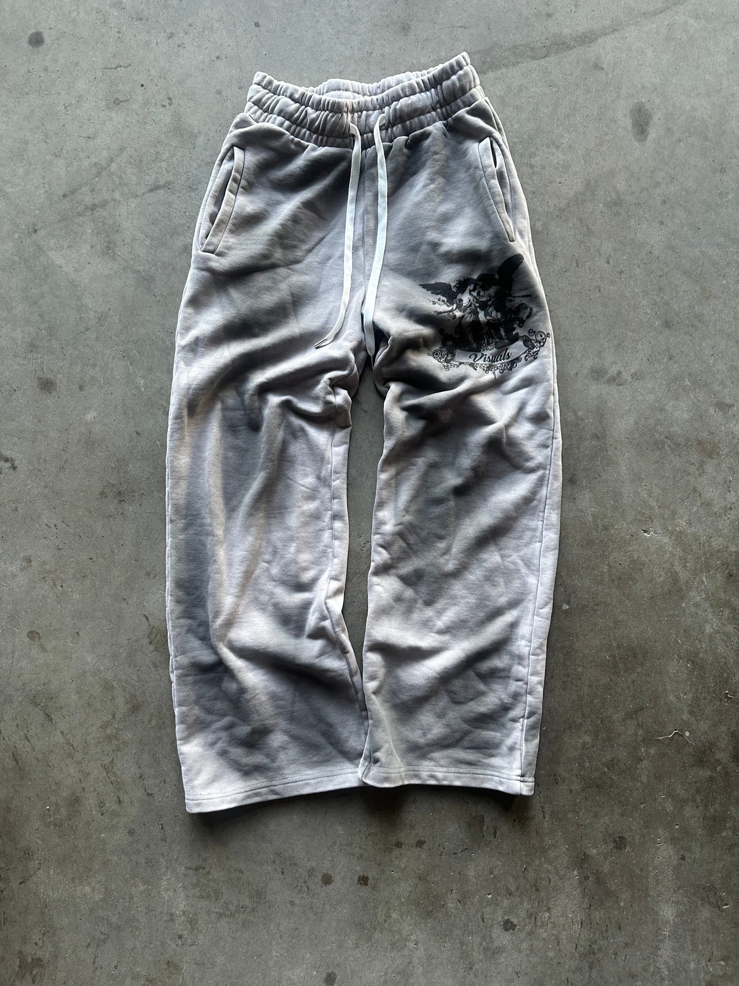 Grey grunge pants