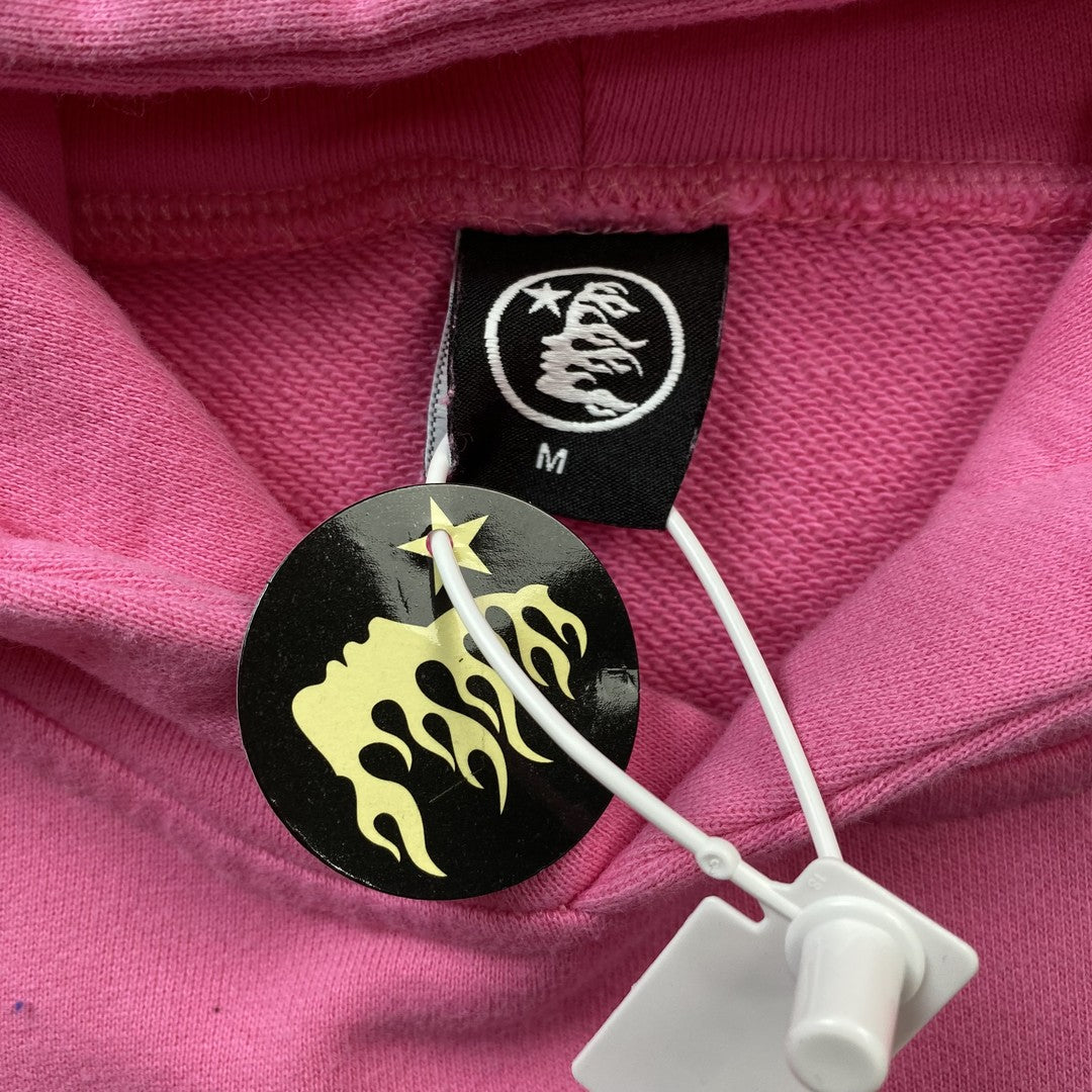 HELLSTAR BRAINWASHED WITHOUT BRAIN HOODIE PINK