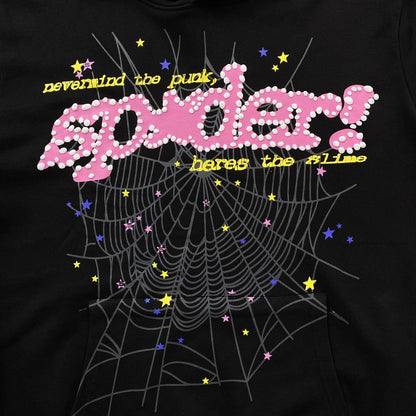 SP5DER P*NK V2 HOODIE BLACK